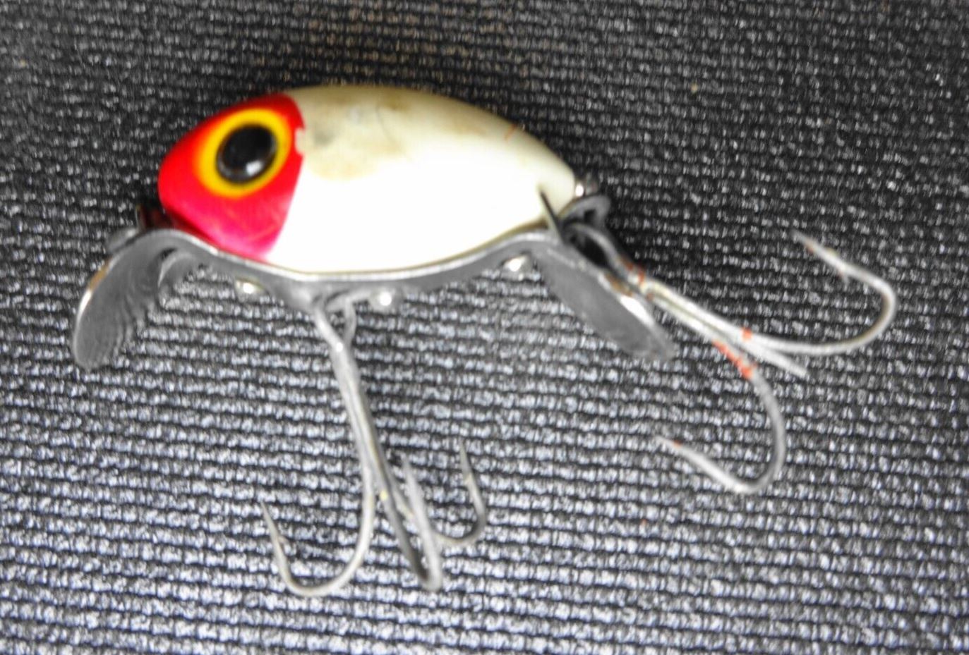 Vintage Fred Arbogast Spin Hula Dancer Red White crankbait lure