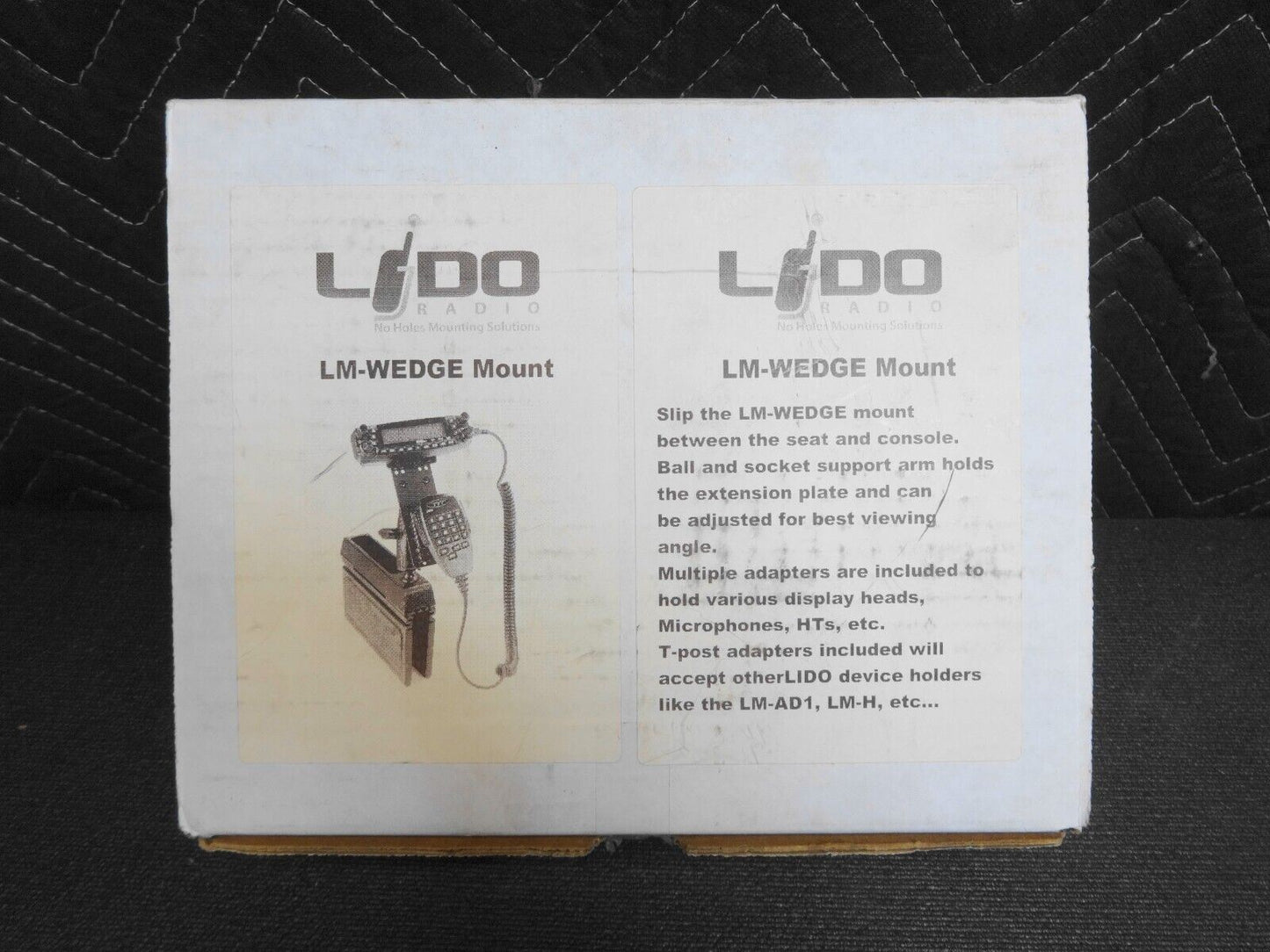 Lido Radio Products LM-Wedge - Fits between seat and console to mount radio