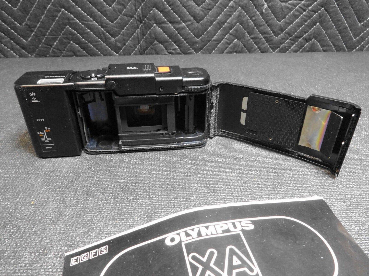 Olympus XA 35mm Rangefinder Film Camera w/ A11 Flash & Instructions