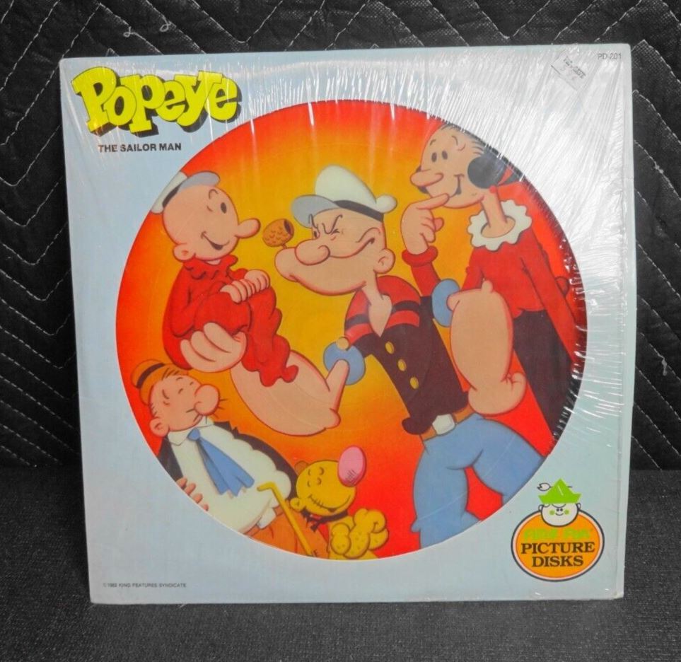 Popeye The Sailor Man Picture Disk by Peter Pan - 1982 King Features Syndicate