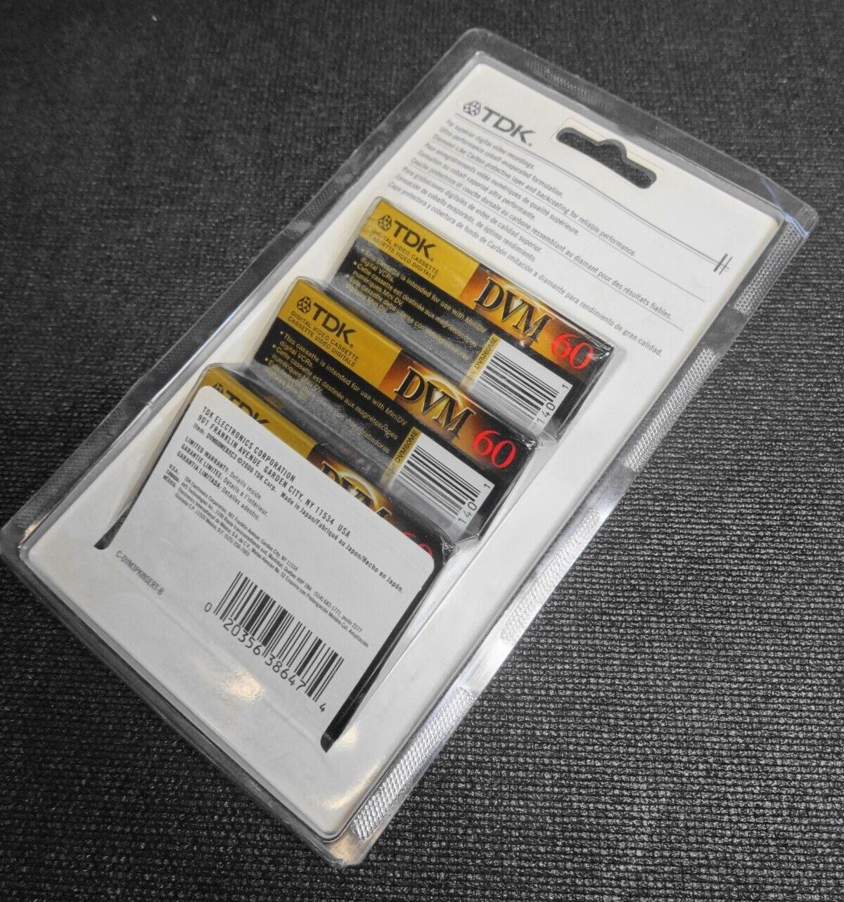 3-pack TDK Superior Grade Mini DVC Camcorder Videotape Cassette Tape, 60 Minutes