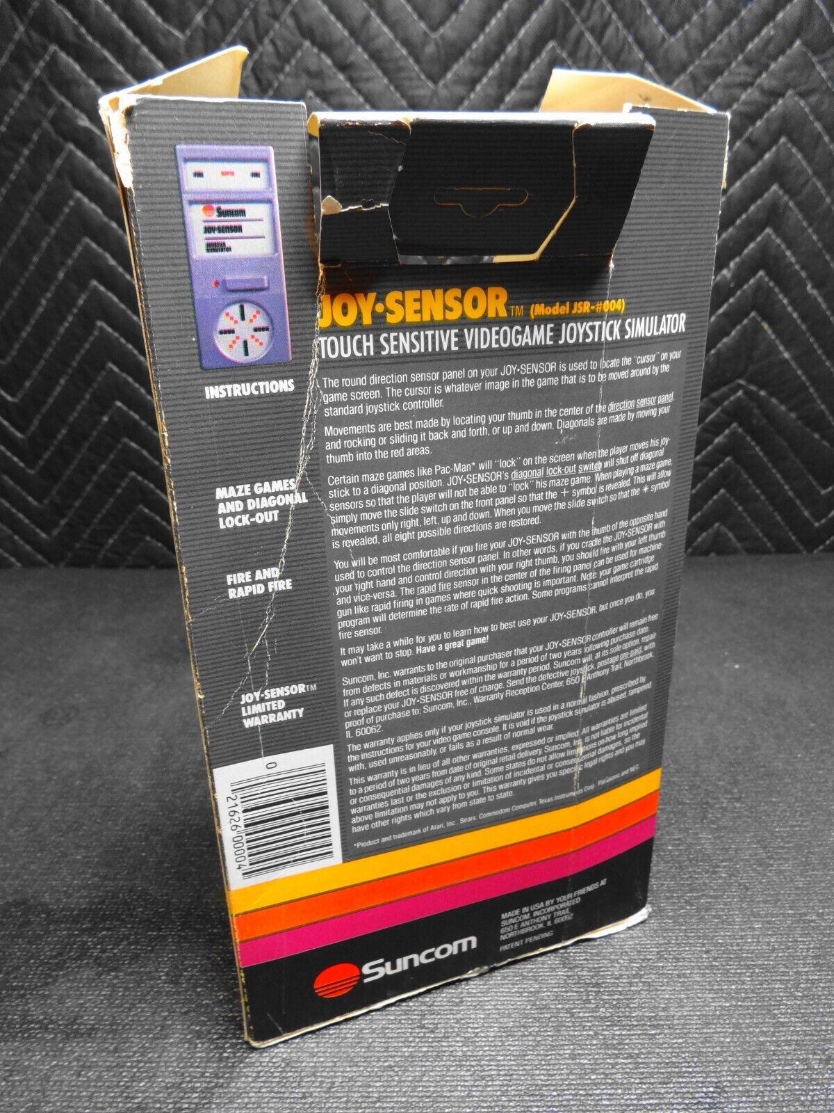 Suncom Joy-Sensor Joystick Simulator Controller for Atari/Commodore Computers