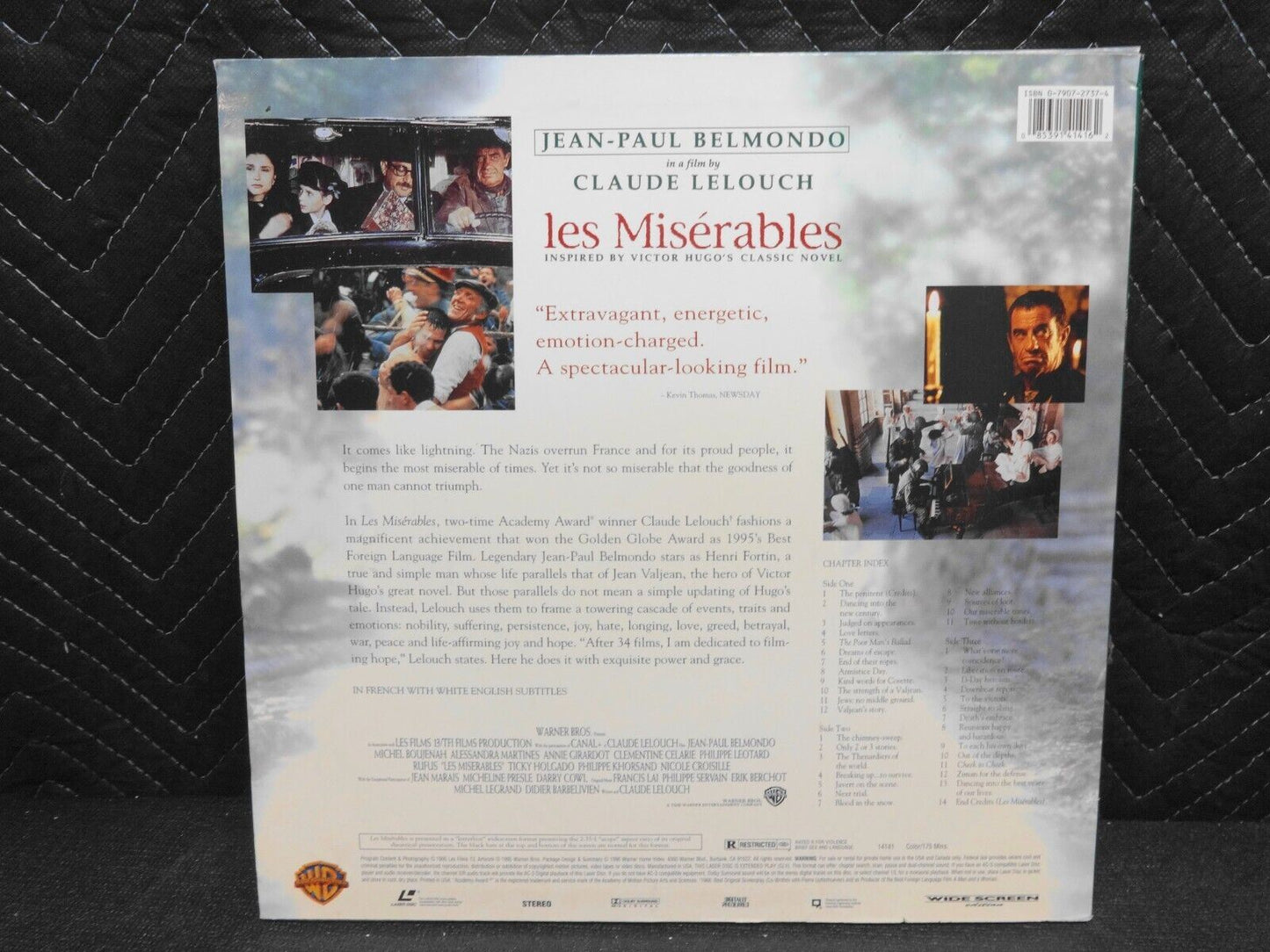 Les Miserables LaserDisc - Jean-Paul Belmondo