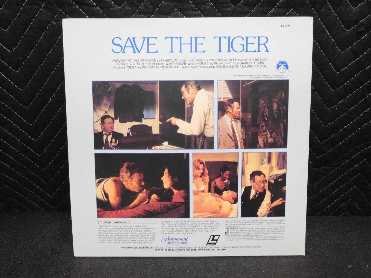 Save The Tiger (Laserdisc, Paramount 1982)  Jack Lemmon