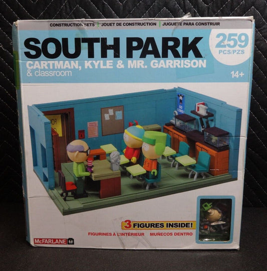 CLASSROOM Cartman KYLE Mr Garrison Figures SOUTH PARK McFarlane CONSTRUCTION SET