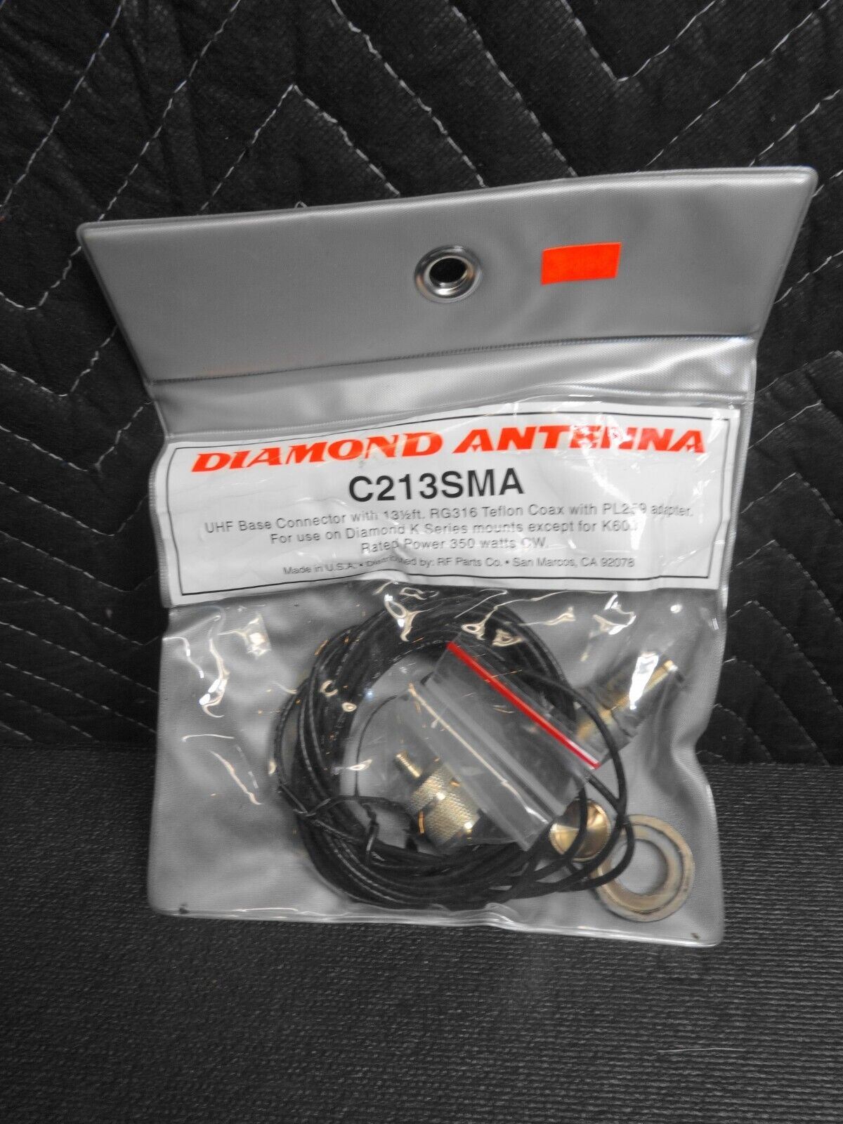 DIAMOND C213SMA Antenna mount cable assembly, UHF SMA 13ft