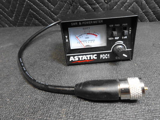 Astatic PDC1 100 Watt SWR Meter 10 watt and 100 watt switches w/ 2’ jumper