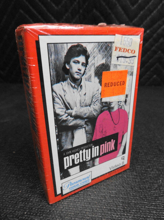 Pretty in Pink on Video 8 Cassette in factory sealed package - Molly Ringwald