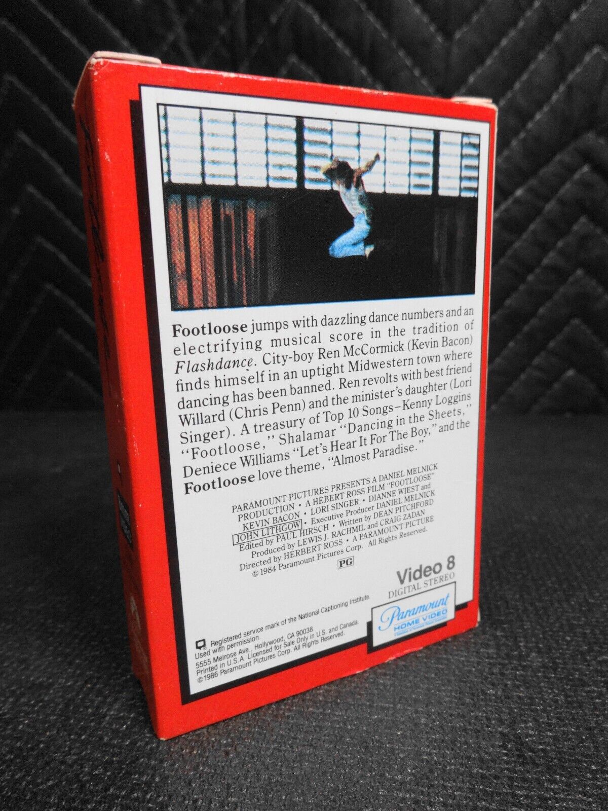 Footloose on Video 8 Cassette in factory sealed package - Kevin Bacon Chris Penn