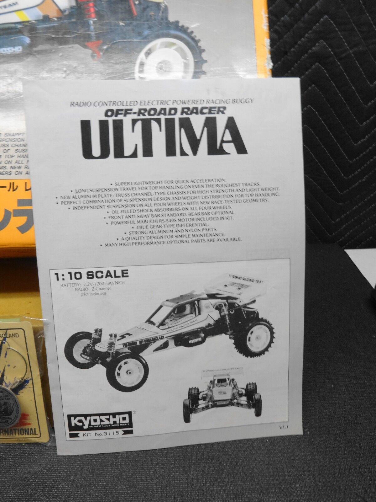 Kyosho Ultima 1987 Kit #3115 1/10 Off Road Buggy Vintage RC Car