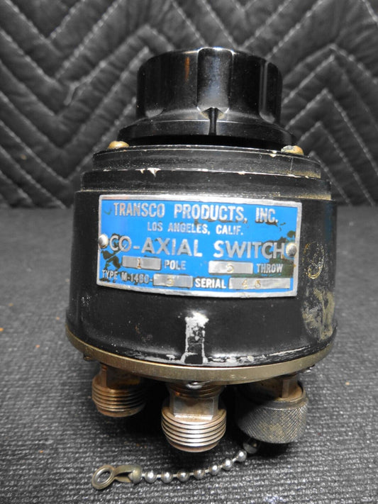 Ham Radio VHF HF Antenna Switch Transco SPDT M1460- 5 Manual Switch 5 positions