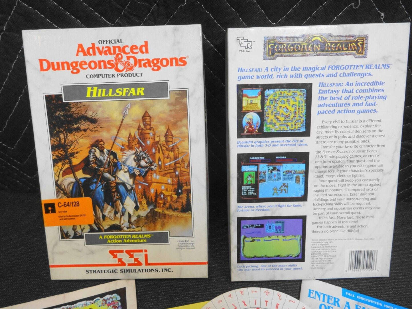AD&D HILLSFAR SSI w/Poster Commodore 64/128 - Advanced Dungeons & Dragons