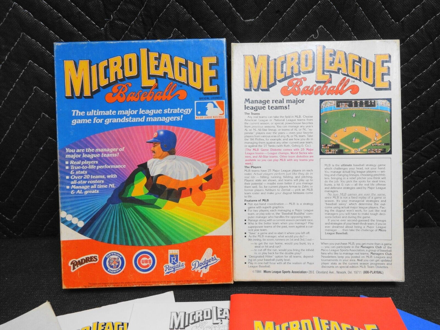 Micro League Baseball Commodore 64 C64 Game CIB