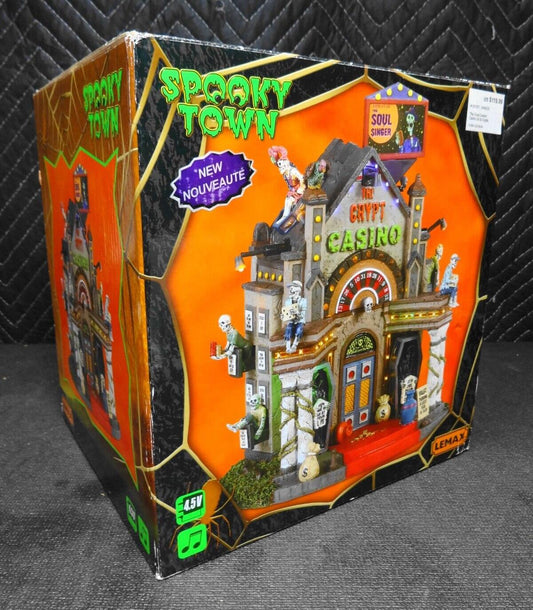 Lemax Spooky Town THE CRYPT CASINO Ghouls Halloween Village - Lights & Sounds