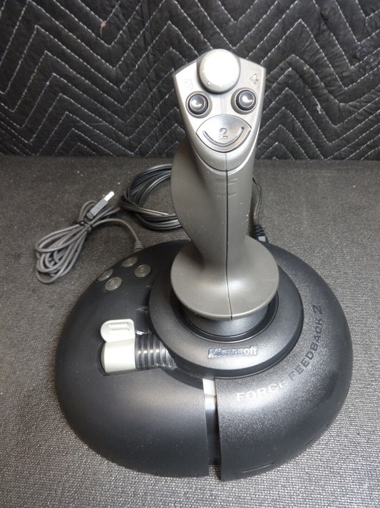 Microsoft SideWinder Force Feedback 2 USB Joystick X05-63776 Flight Simulator