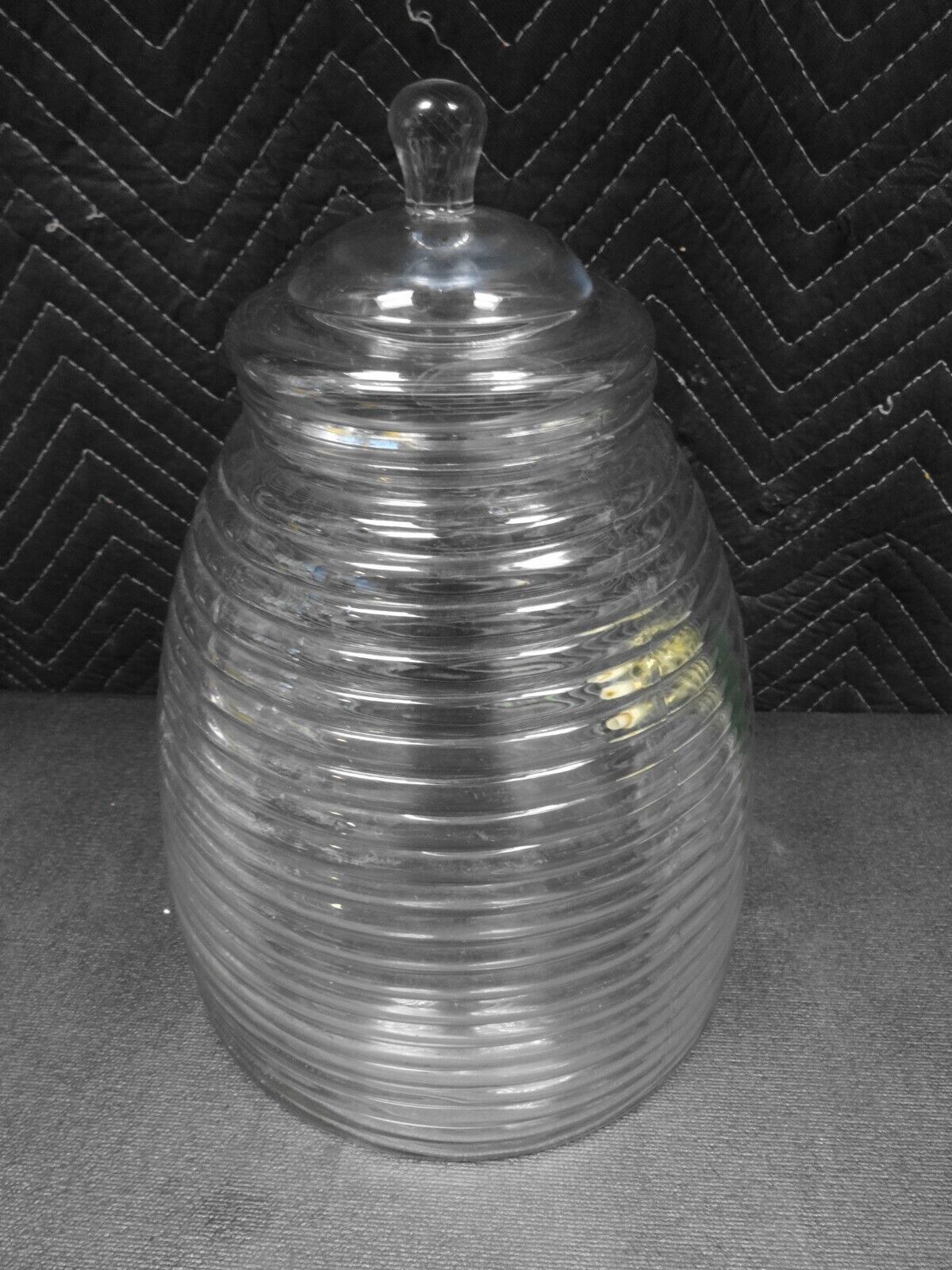 large vintage beehive shaped glass water pitcher drink bar dispenser jug