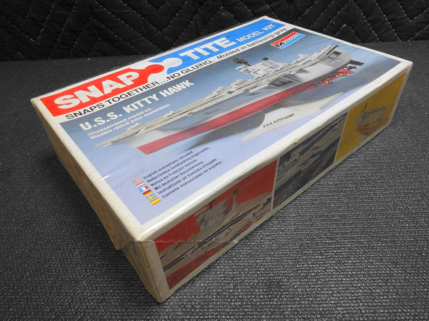 NOS Vintage 1979 Monogram Snap-Tite U.S.S. Kitty Hawk, SEALED - Model Kit #1020