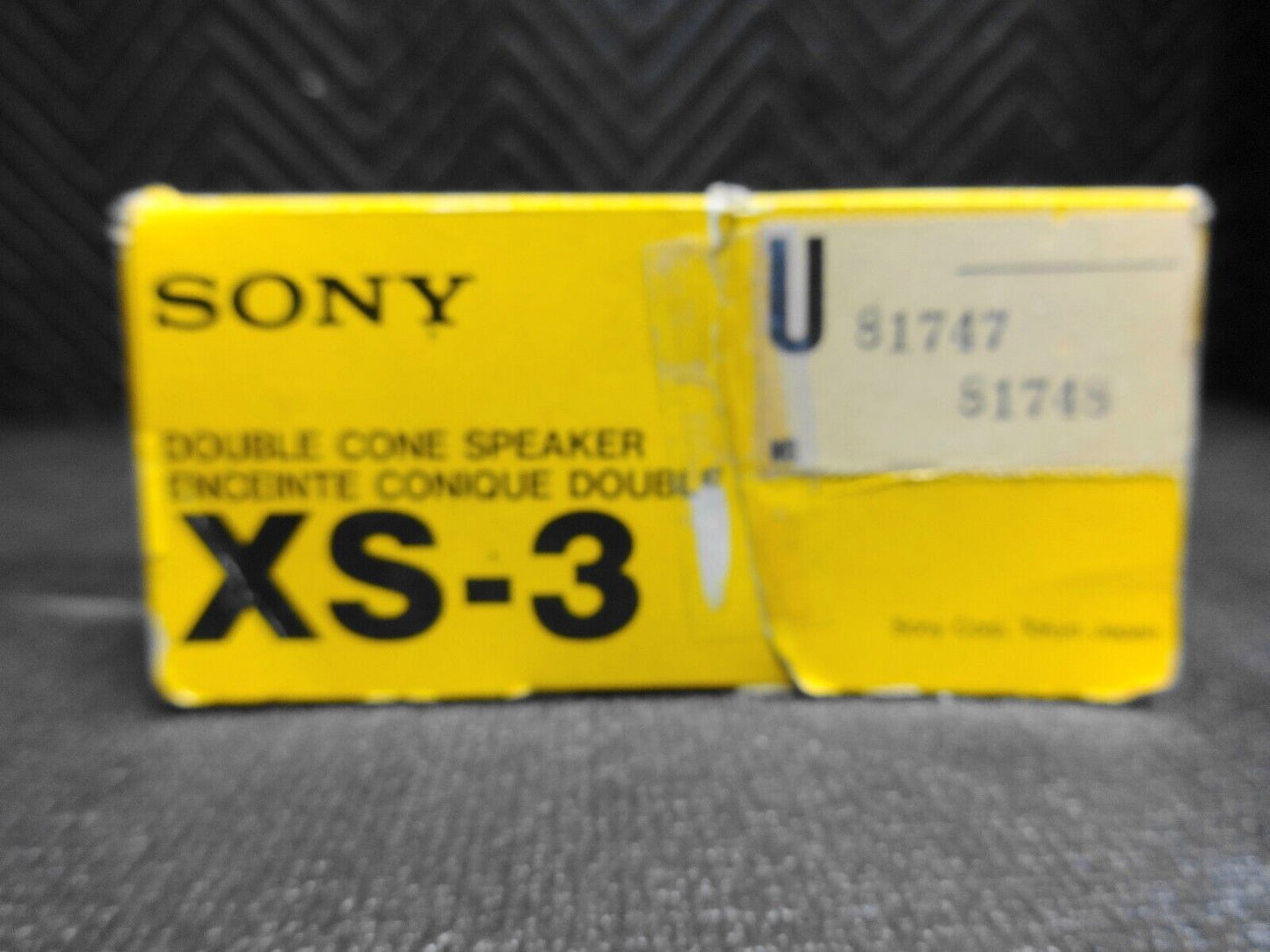 NOS Sony XS-3 Double Cone Speaker - Vintage Car Audio