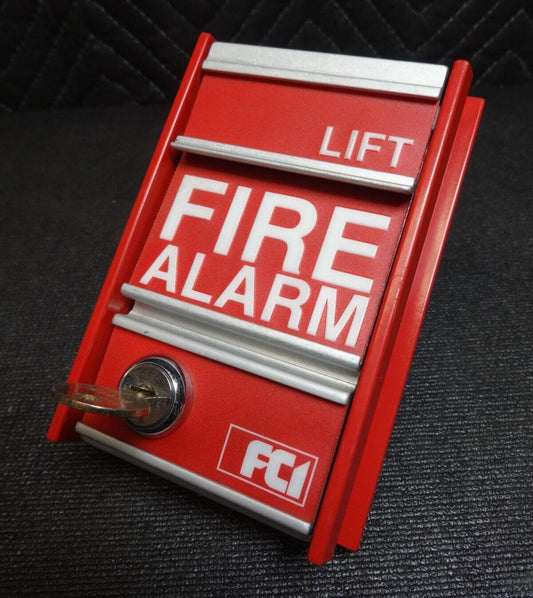 NEW OPEN BOX FCI MS-2 Fire Alarm Pull Station RED IN COLOR WITH KEY