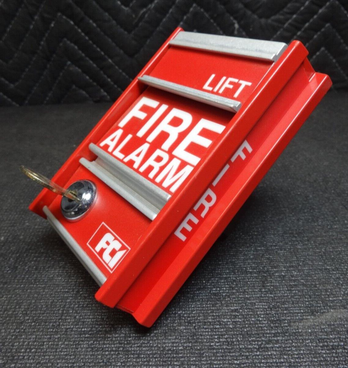 NEW OPEN BOX FCI MS-2 Fire Alarm Pull Station RED IN COLOR WITH KEY