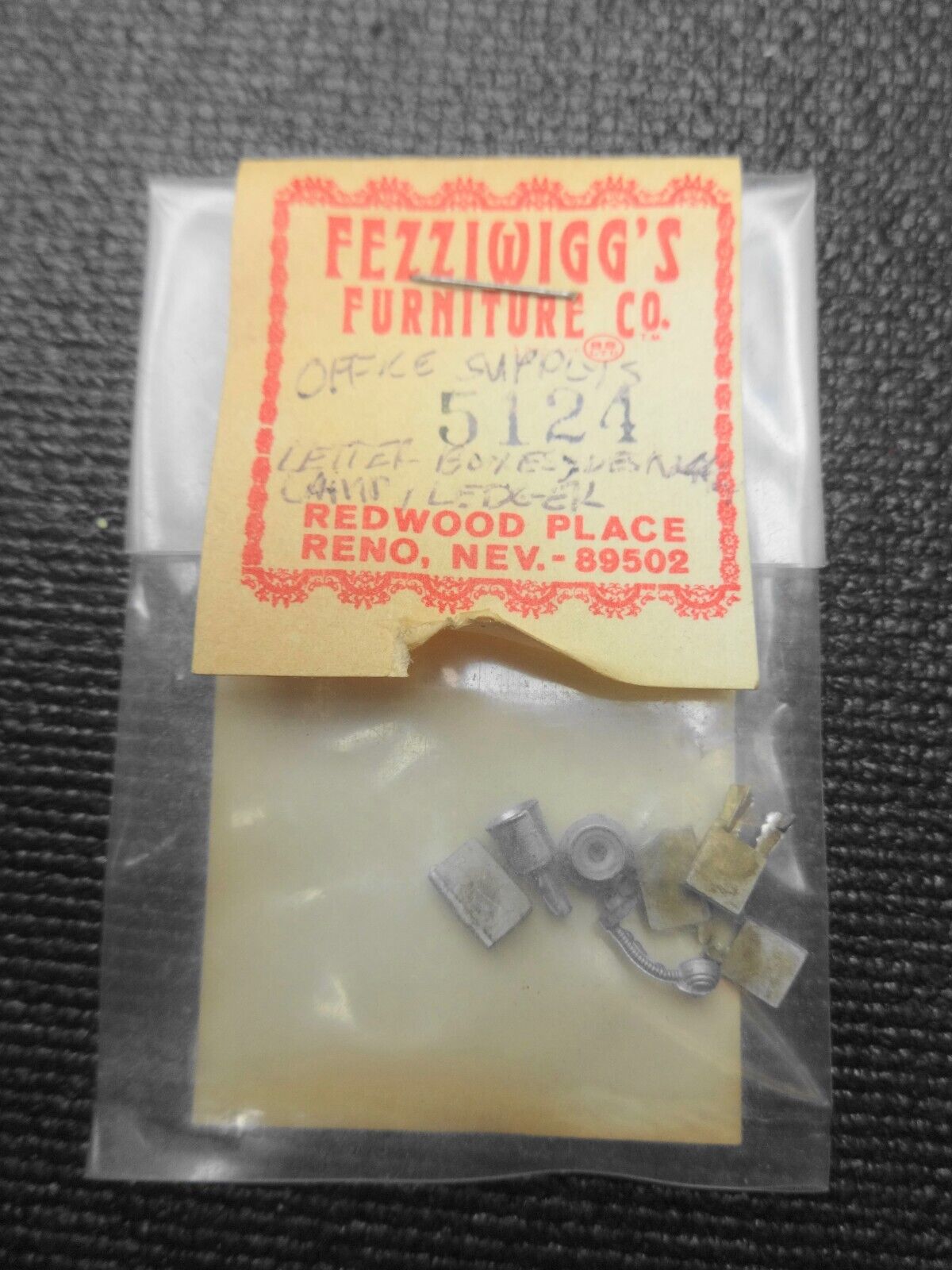 Vintage Fezziwigg's Furniture Co HO - Office Supplies - Diecast 5124 NOS