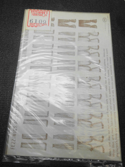 Vintage Fezziwigg's Furniture Co HO - Living & Dining Room Curtains - 6109 NOS