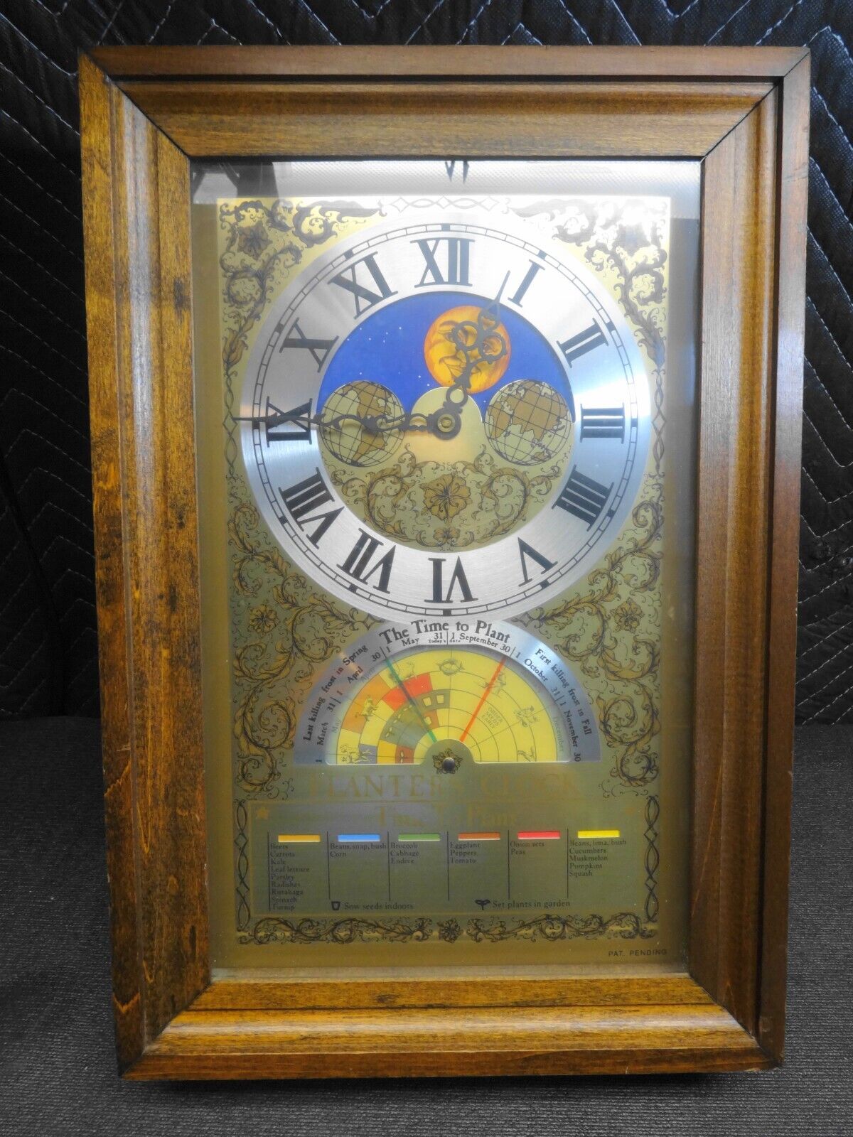 Vintage Mechtronics Fairfield Planters Clock Moon Time To Plant Model 6 Working