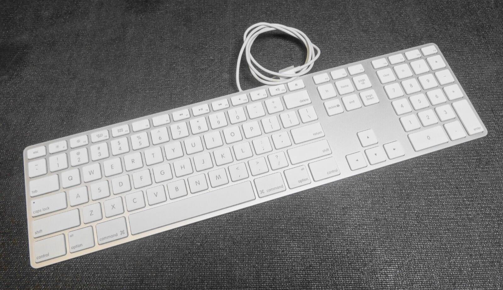 GENUINE Apple A1243 Wired USB Keyboard White Aluminum – ineedths