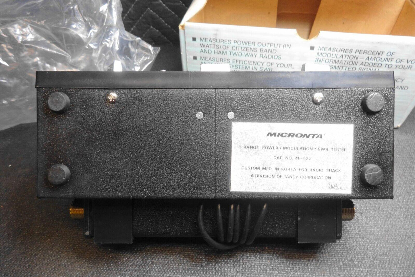 Micronta 21-522 3 Range Power 5, 50, 500 watt, Modulation and SWR Tester w/ Box