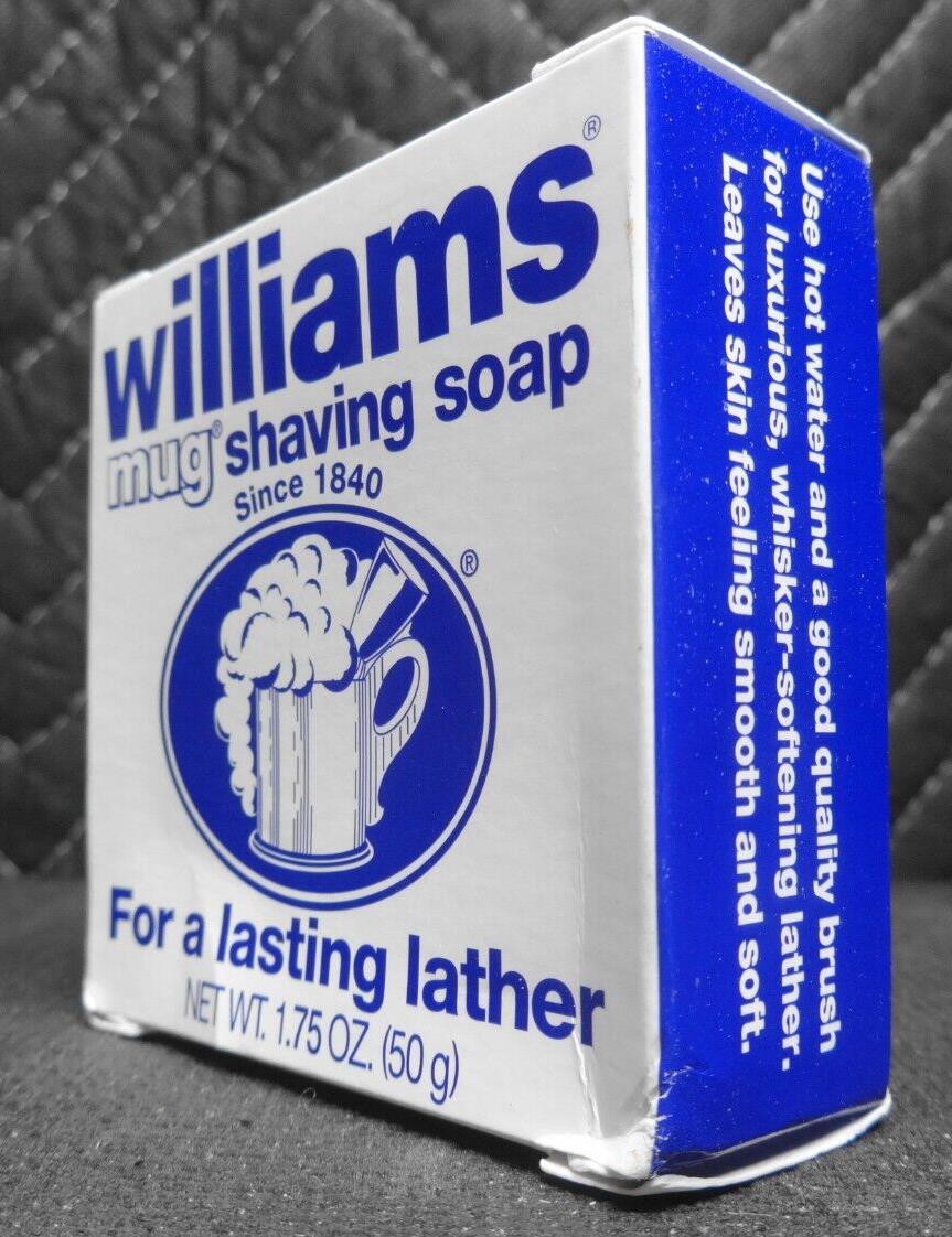 Williams Mug Shaving Soap, 1.75oz, Lasting Lather, Leaves Skin Smooth & Soft