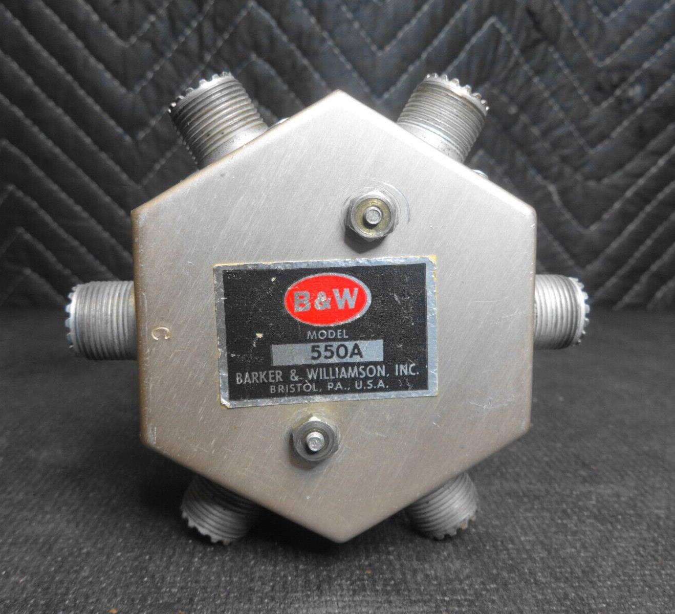 B&W Barker & Williamson 550A RF Coaxial Switch 5 Position w/ Knob