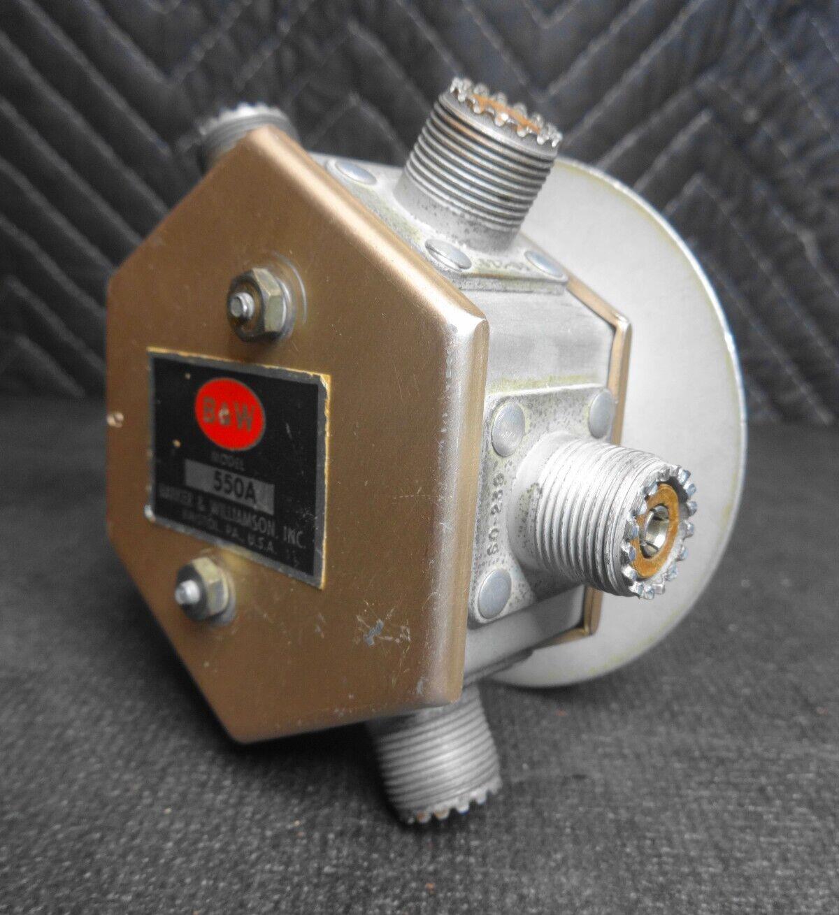 B&W Barker & Williamson 550A RF Coaxial Switch 5 Position w/ Knob