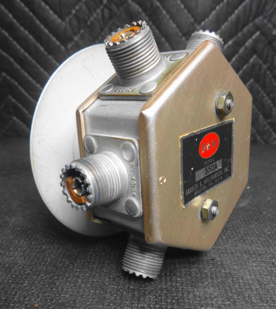 B&W Barker & Williamson 550A RF Coaxial Switch 5 Position w/ Knob