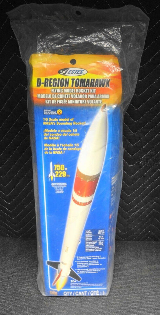 Estes #2037 D-Region Tomahawk, Large Scale Mid Power Model Rocket Kit, New