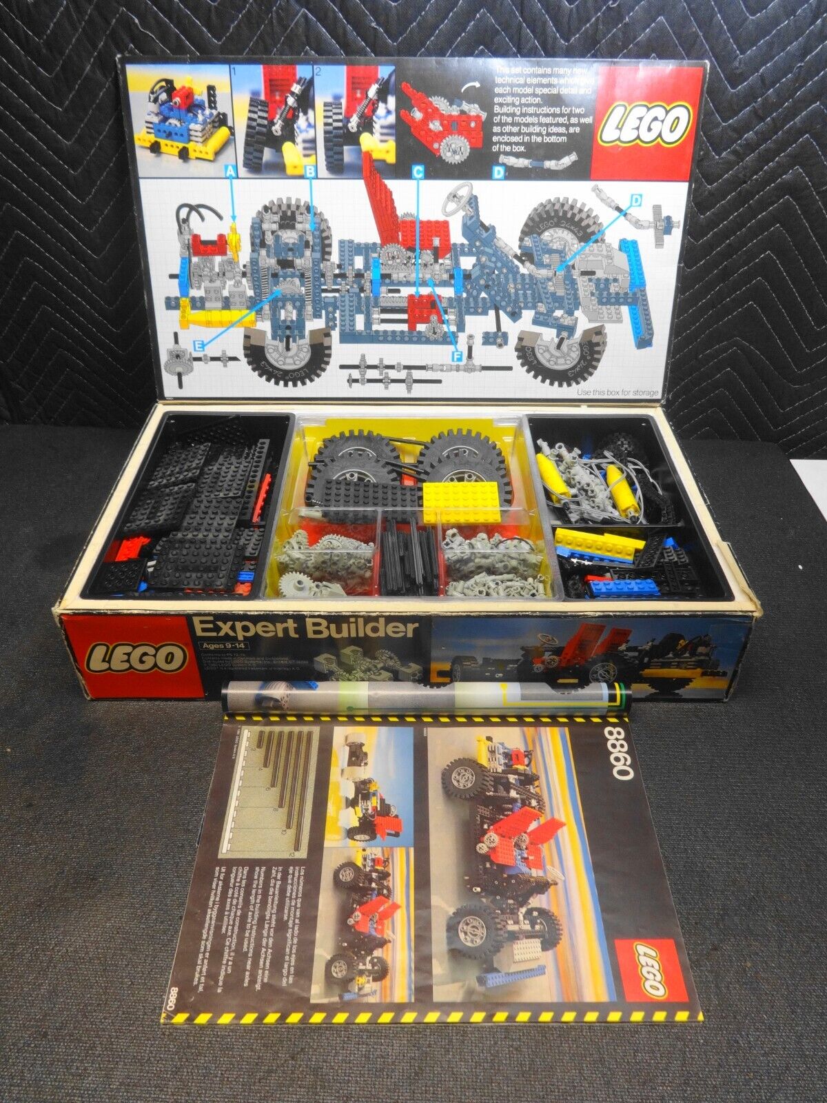 Vintage 1980 Lego Technic Auto Car Chassis Set 8860 w/ Manual in Original Box