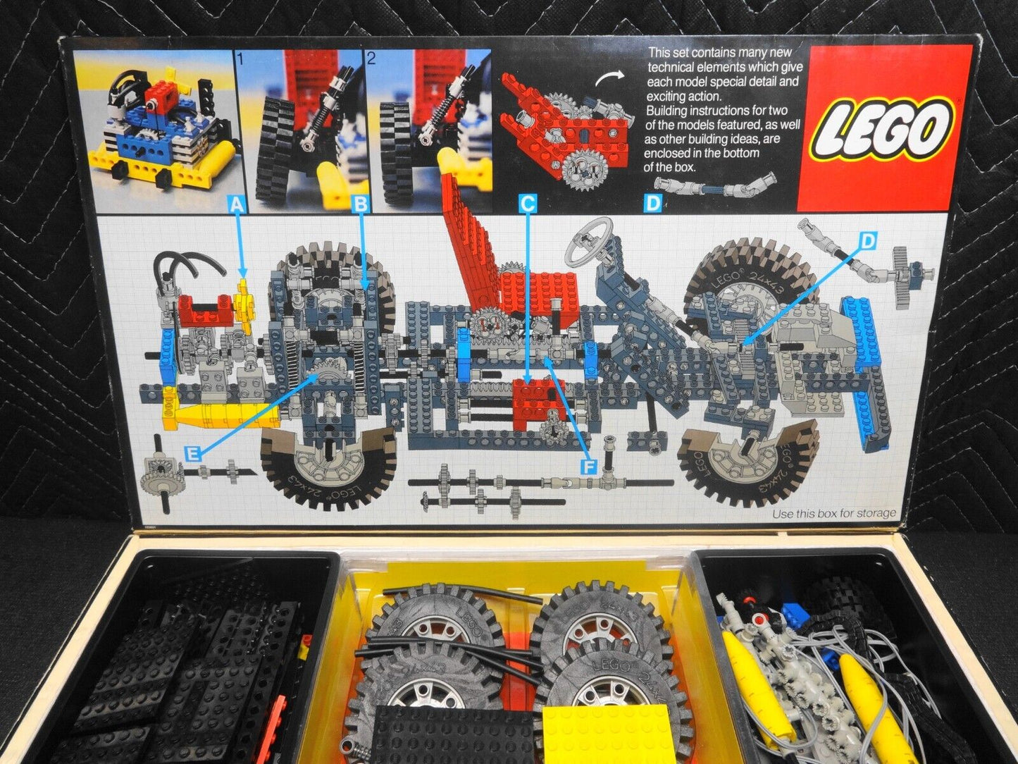 Vintage 1980 Lego Technic Auto Car Chassis Set 8860 w/ Manual in Original Box