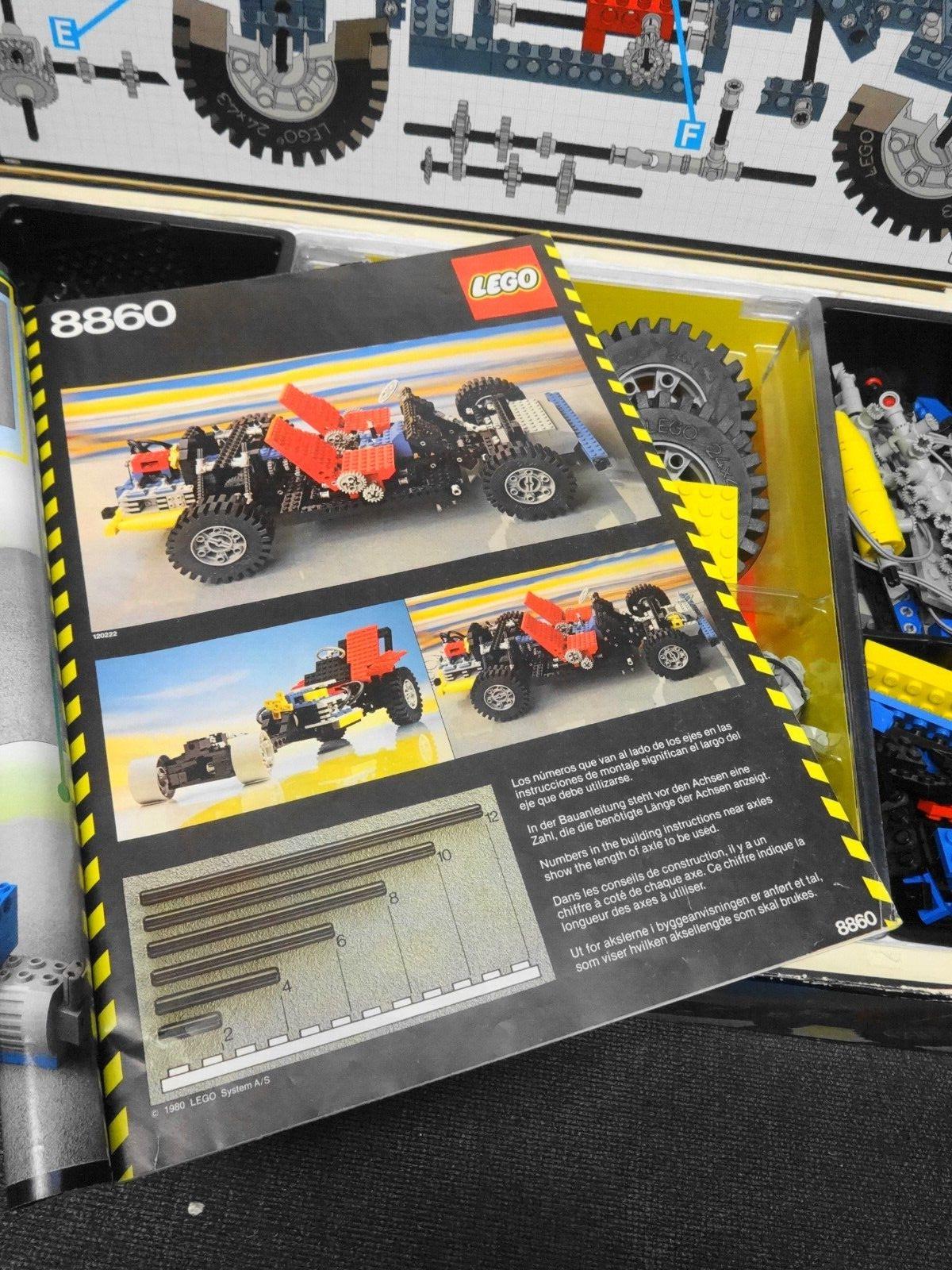 Vintage 1980 Lego Technic Auto Car Chassis Set 8860 w/ Manual in Original Box