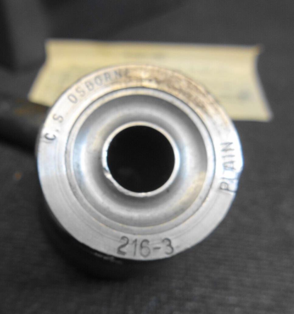 C.S. Osborne Plain Grommet Setting Die Anvil Set 216-3 Size #3 7/16" Inch USA