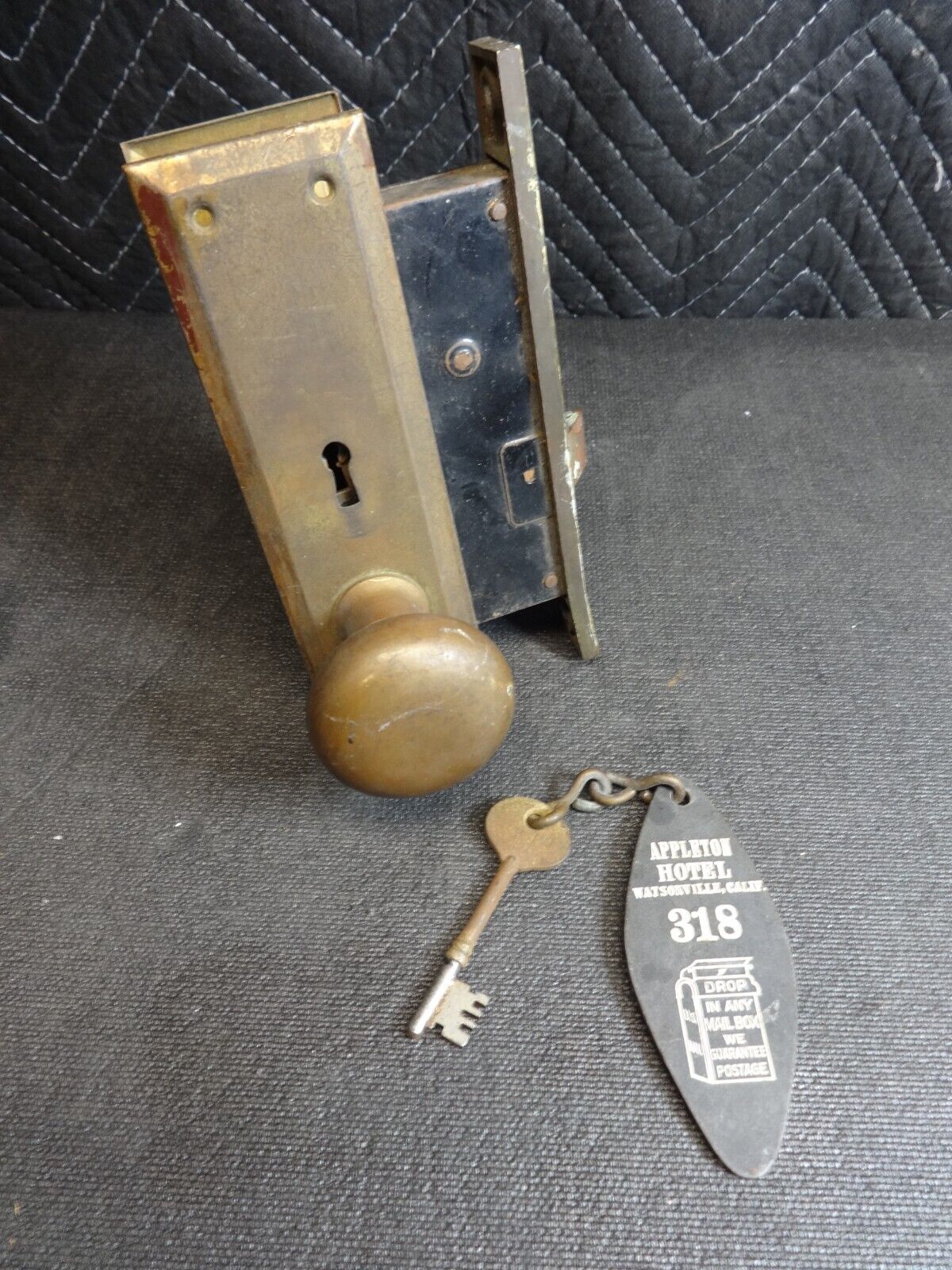 Appleton Lock 3 Antique Appleton Hotel Room Skeleton Key, Mortise Lock & FOB - Watsonv ...