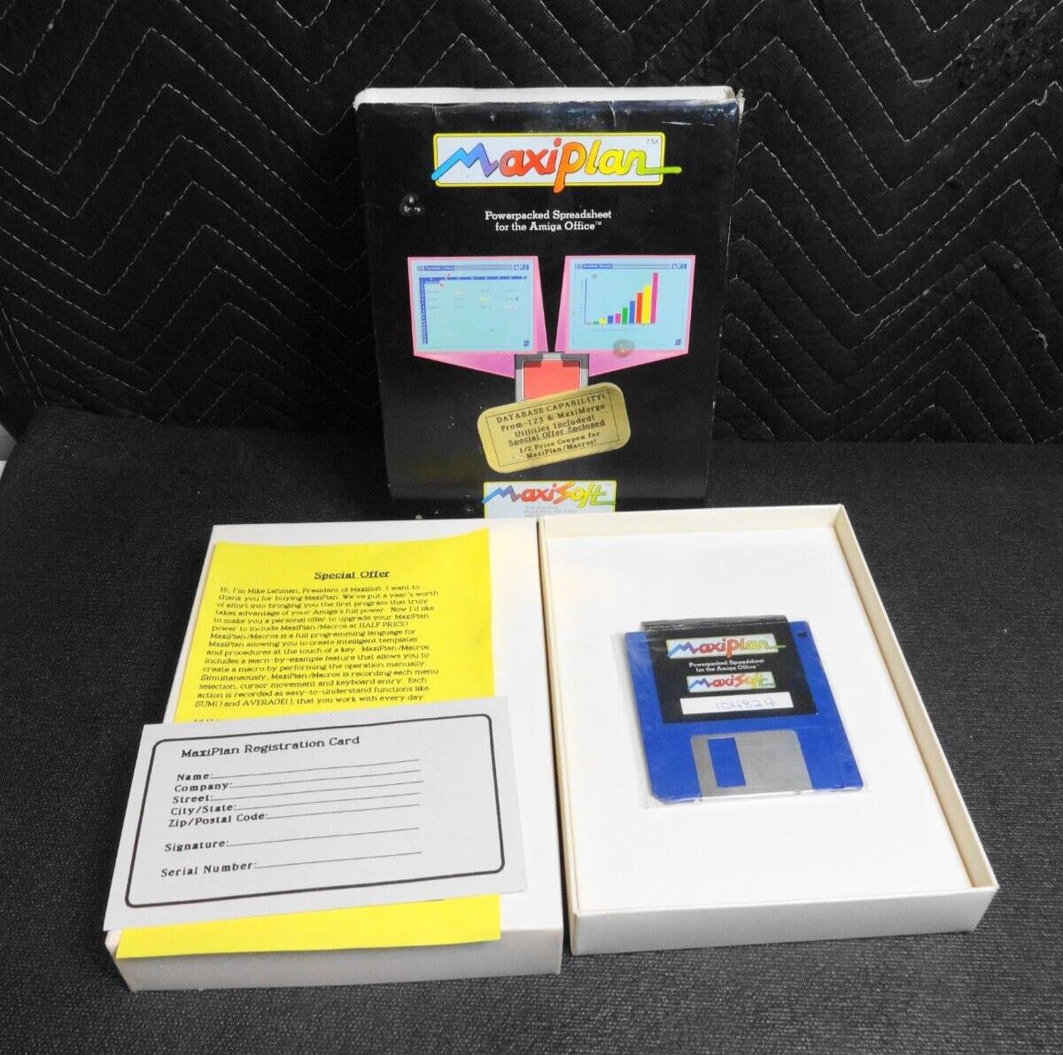 Amiga Triangle Program Amiga Maxiplan Program Vintage Software Maxisoft Spreadsheet Analysis ...