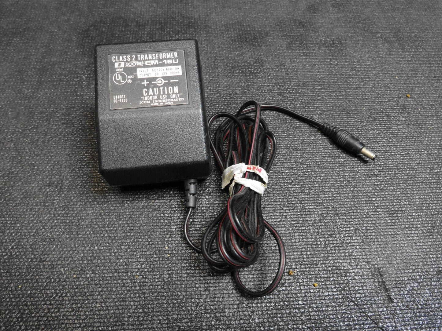 Genuine iCom DC-1230 CM-16U 12V 300mA Power Supply