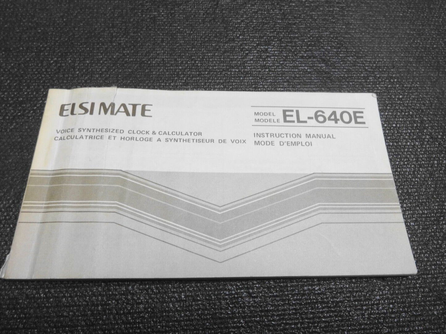 Sharp Elsimate Elsi Mate EL-640E Voice Synthesized Clock Calculator, Manual, Box