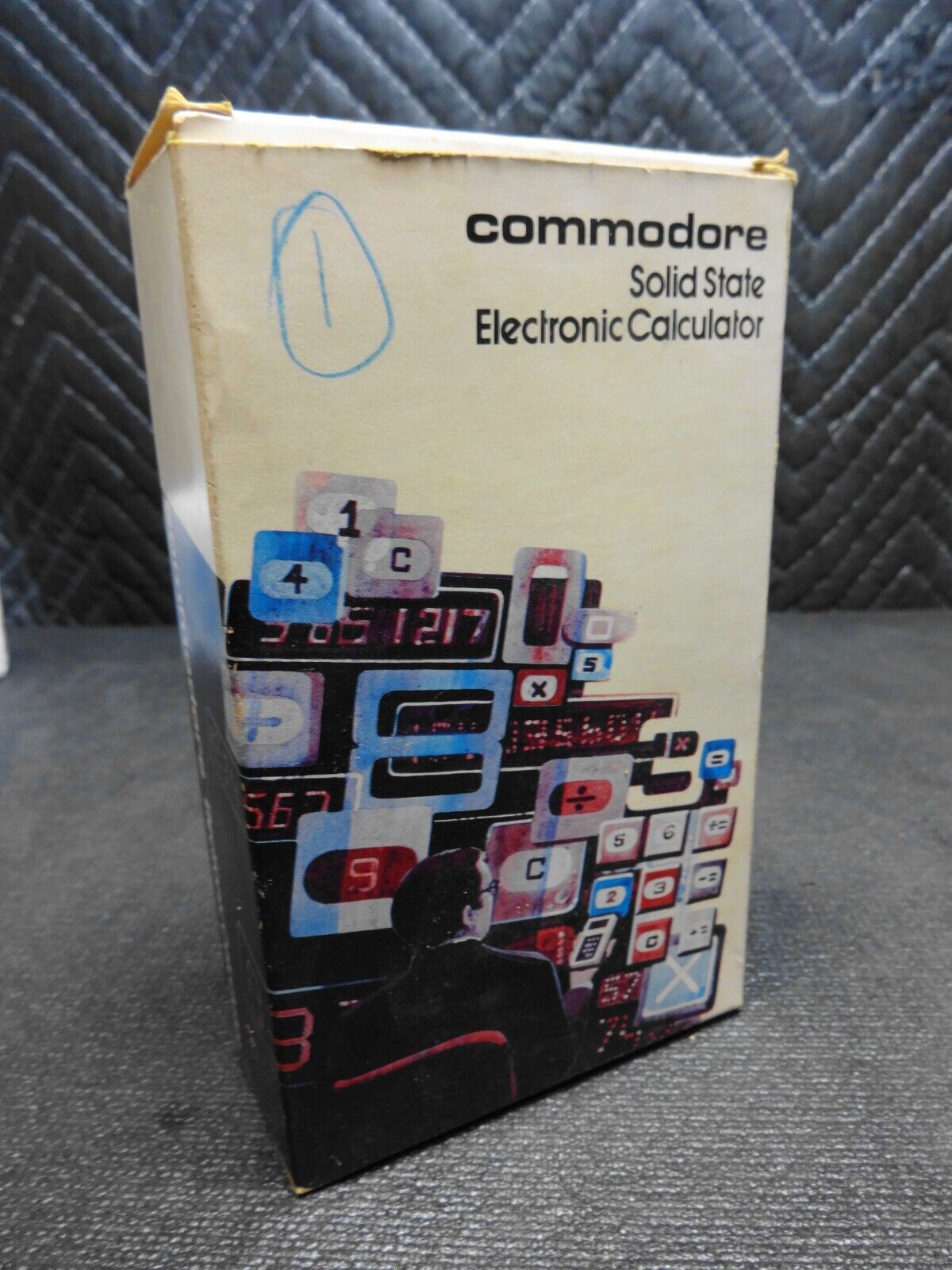 Vintage RARE Commodore Calculator Model 889D w/ Case, Manual, Box - NOS