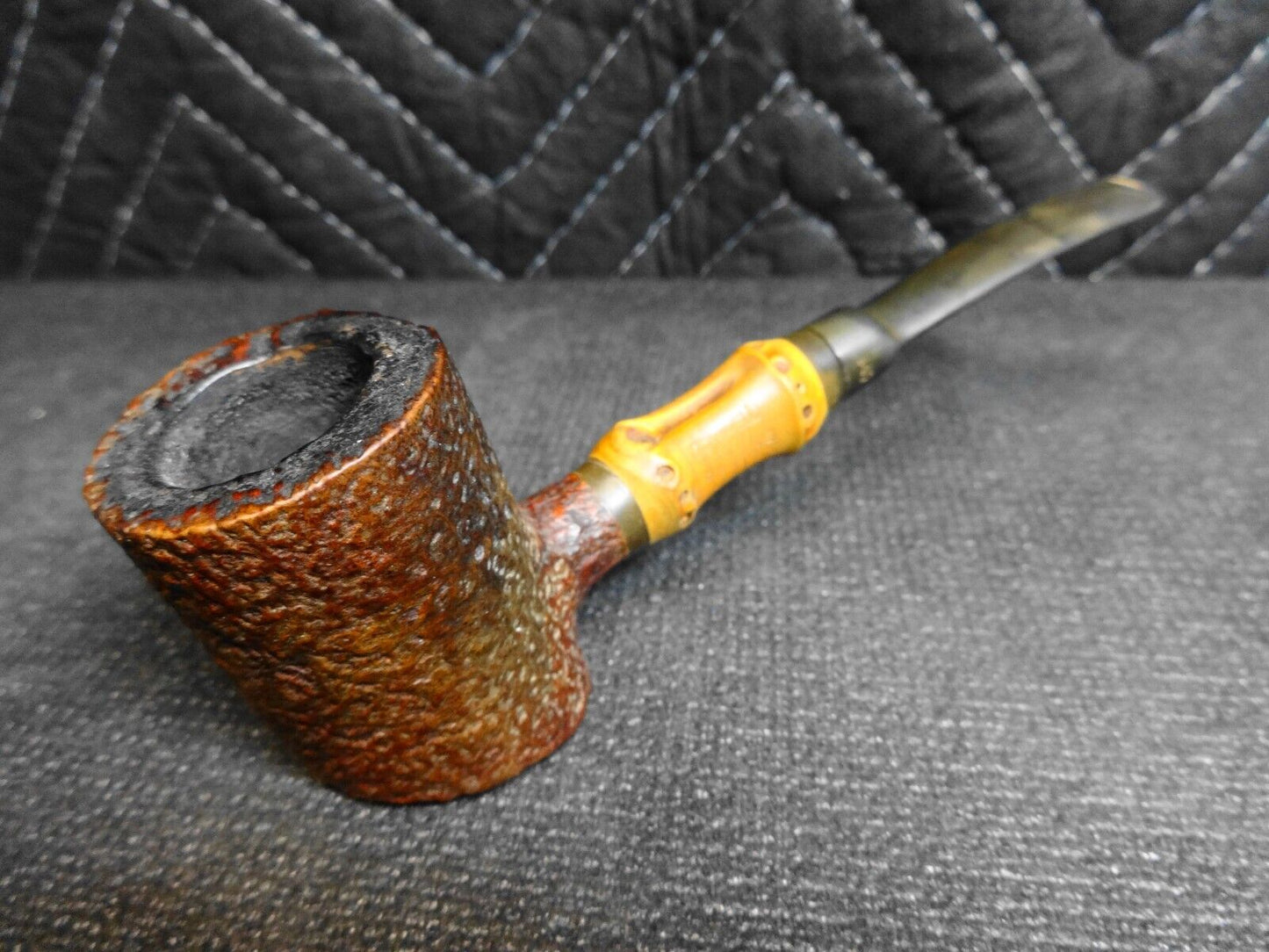 STANWELL 68 POKER BRIAR BAMBOO SHANK ESTATE PIPE, SITTER - Denmark