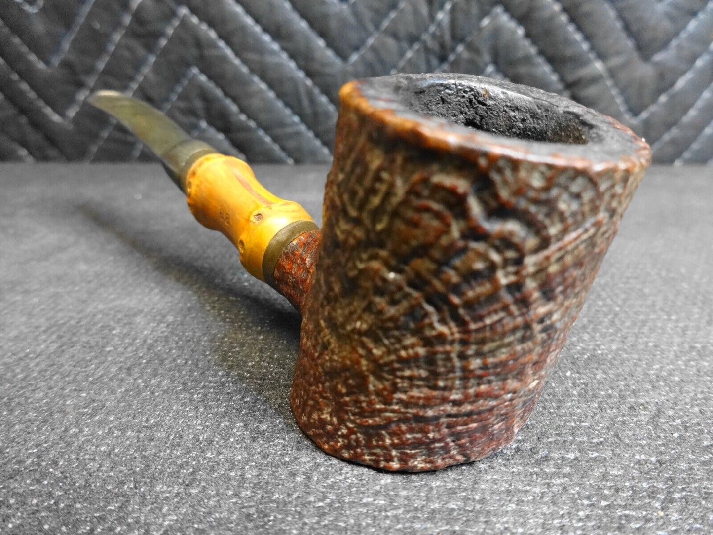 STANWELL 68 POKER BRIAR BAMBOO SHANK ESTATE PIPE, SITTER - Denmark