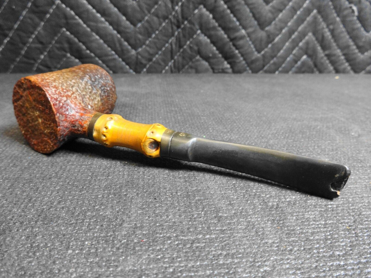 STANWELL 68 POKER BRIAR BAMBOO SHANK ESTATE PIPE, SITTER - Denmark