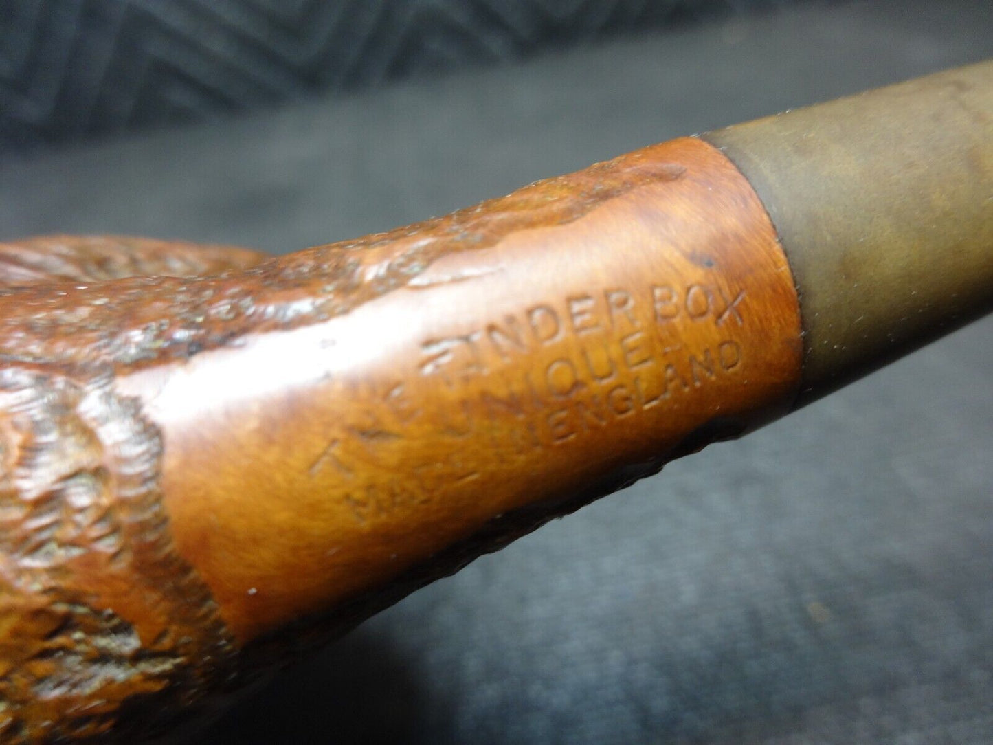 Vintage The Tinderbox Unique Billiard Style Smoking Pipe - Made in England