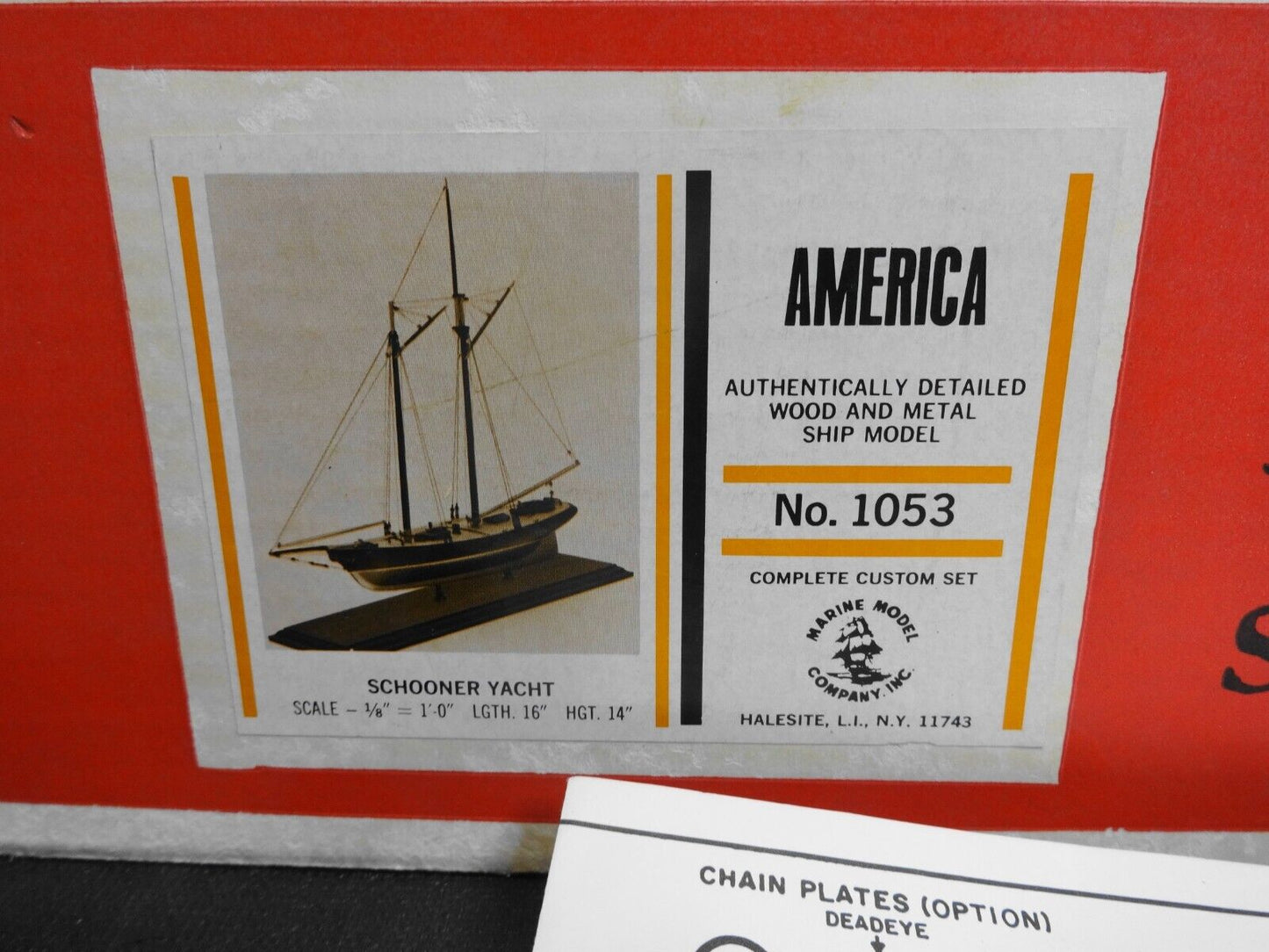 Vintage Marine Model Co. True Scale Wood Ship Model Kit Schooner AMERICA #1053