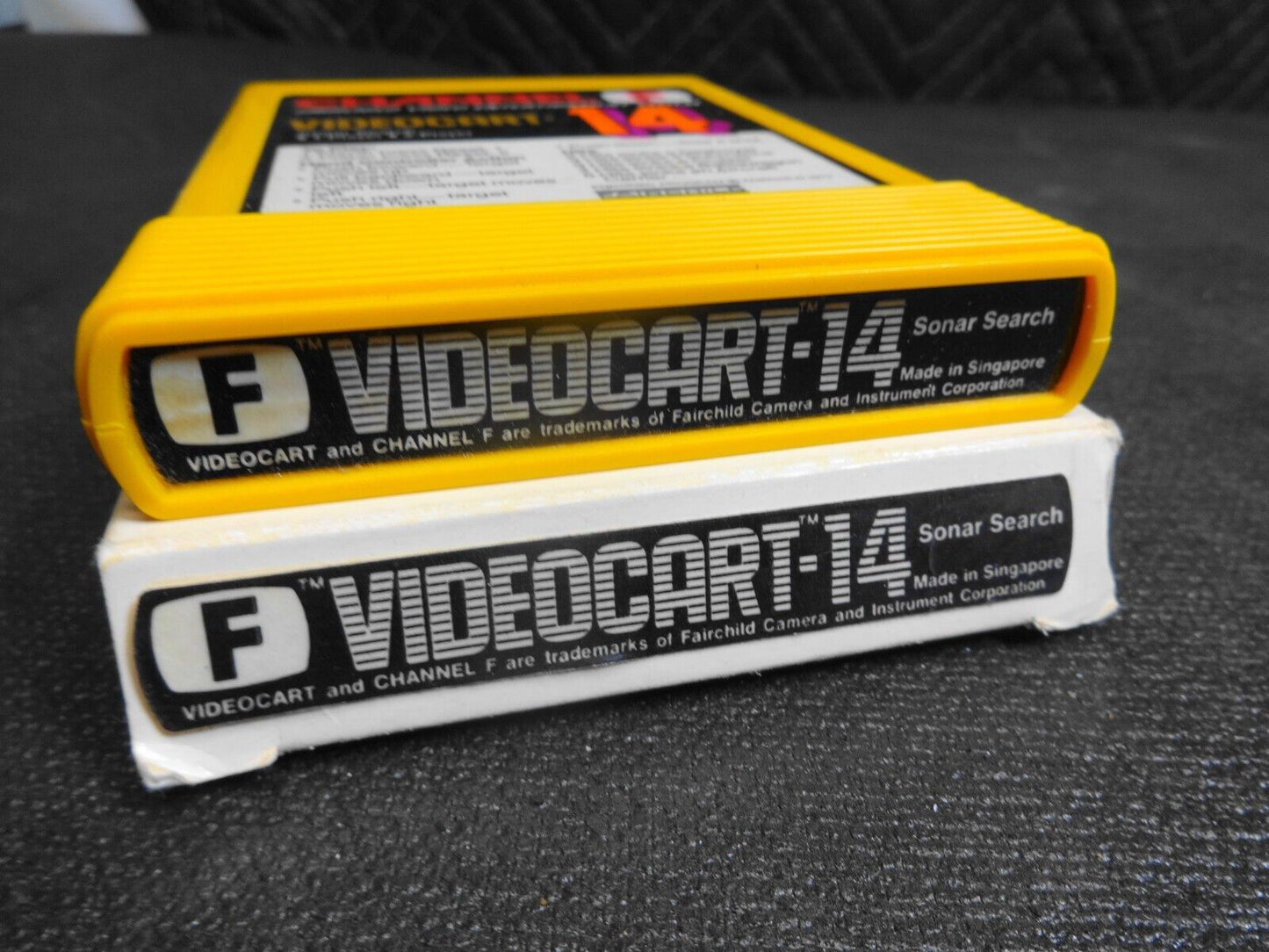 Fairchild Channel F Videocart 14 Video Game Cartridge Sonic Search with Box