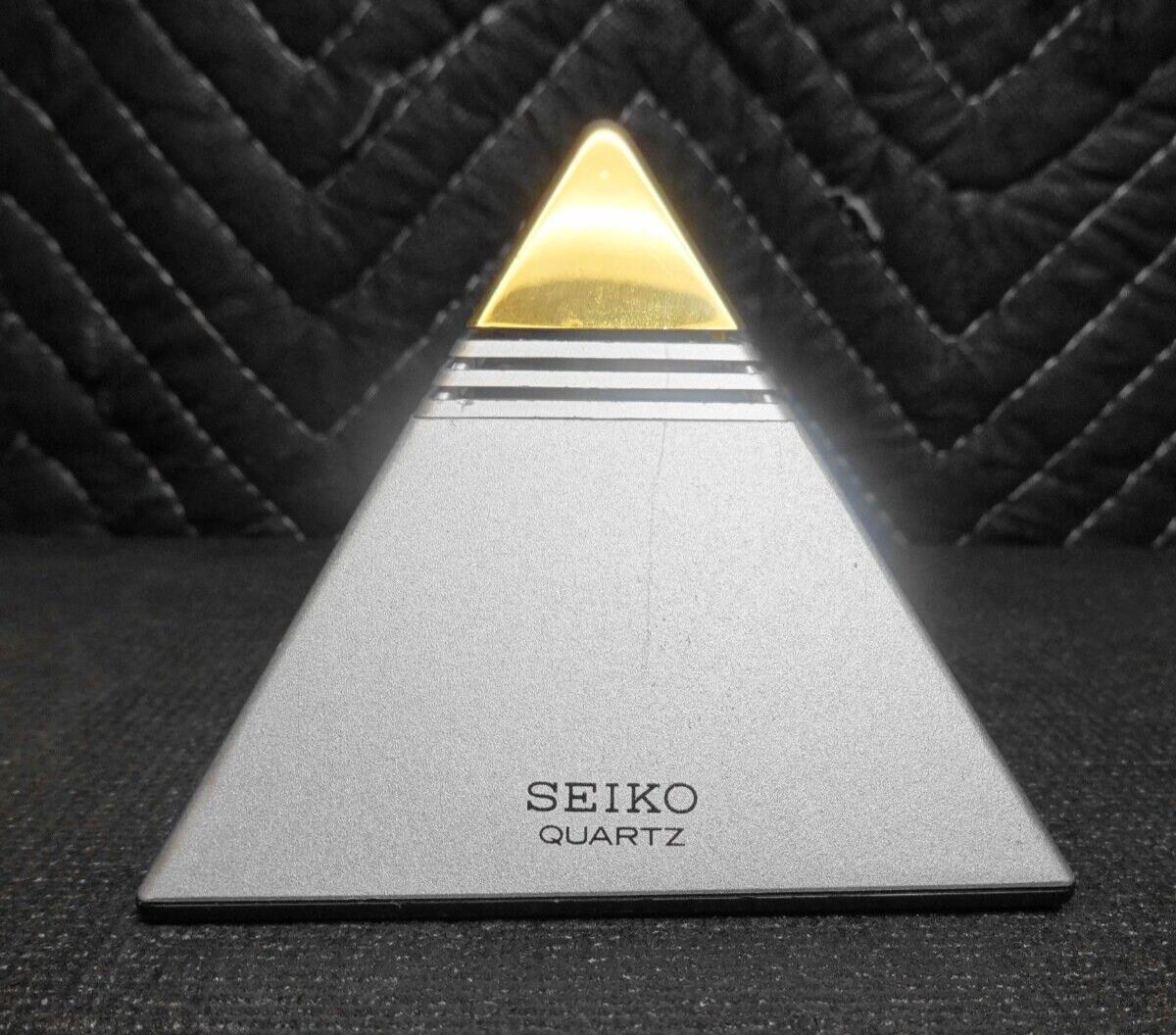 VINTAGE CLASSIC SEIKO PYRAMID TALKING ALARM CLOCK QEK101S